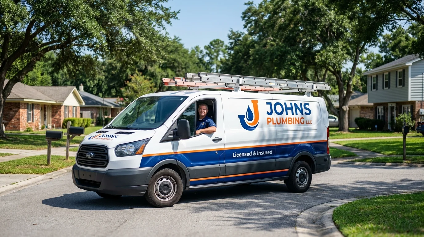 Johns Plumbing LLC service van in Grand Rapids, MN
